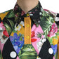 Dolce & Gabbana Multicolor Patchwork Cashmere Henley Sweater