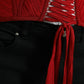 Dolce & Gabbana Silk Corset Waist Belt in Fiery Red