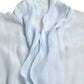 Dolce & Gabbana Blue Long Sleeves Ascot Collar Blouse Top