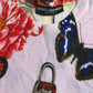 Dolce & Gabbana Multicolor Floral Padlock Butterfly Tank Top
