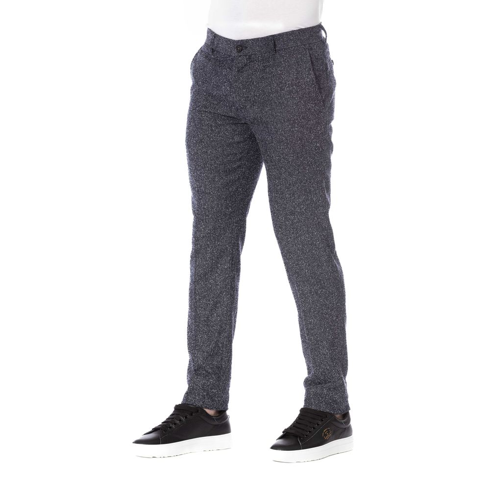 Trussardi Black Cotton Men Trousers