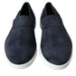 Dolce & Gabbana Elegant Blue Suede Leather Loafers