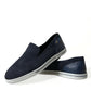 Dolce & Gabbana Elegant Blue Suede Leather Loafers