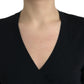 Dolce & Gabbana Black Wool V-neck Crossed Cardigan Sweater