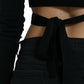 Dolce & Gabbana Black Wool V-neck Crossed Cardigan Sweater