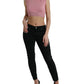 Dolce & Gabbana Pink Crew Neck Cropped Sleeveless Tank Top