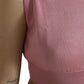 Dolce & Gabbana Pink Crew Neck Cropped Sleeveless Tank Top