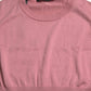 Dolce & Gabbana Pink Crew Neck Cropped Sleeveless Tank Top