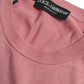 Dolce & Gabbana Pink Crew Neck Cropped Sleeveless Tank Top