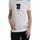 Dolce & Gabbana White Black Roses Crewneck Cotton T-shirt