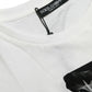 Dolce & Gabbana White Black Roses Crewneck Cotton T-shirt