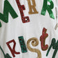 Dolce & Gabbana White Cotton Christmas Sequin Fur T-shirt