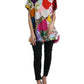Dolce & Gabbana Multicolor Patchwork Cotton Silk Blouse Top
