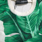 Dolce & Gabbana White Banana Leaf Print Crew Neck Tank Top