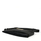 Dolce & Gabbana Elegant Black Nylon Leather Pouch with Silver Details