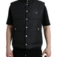 Dolce & Gabbana Sleek Black High-Neck Vest Jacket