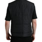 Dolce & Gabbana Sleek Black High-Neck Vest Jacket