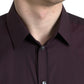 Dolce & Gabbana Elegant Maroon Martini Dress Shirt