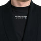 Dolce & Gabbana Black Cashmere Long Sleeves Belted Wrap Robe