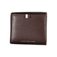 Tommy Hilfiger Elegant Brown Leather Wallet with Modern Contrast