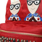 Dolce & Gabbana Embellished Red Backpack with Gold Detailing