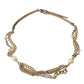 Dolce & Gabbana Blue Braided Gold Brass Chain Waist Belt
