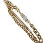 Dolce & Gabbana Blue Braided Gold Brass Chain Waist Belt