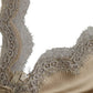 Dolce & Gabbana Brown Lace Trim V-neck Sleeveless Tank Top