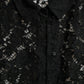 Dolce & Gabbana Black Floral Lace Long Sleeves Blouse Top
