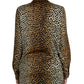 Dolce & Gabbana Brown Leopard Print Long Sleeves Blouse Top