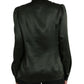 Dolce & Gabbana Gray Long Sleeves Ascot Collar Blouse Top