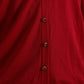 Dolce & Gabbana Red Wool V-neck Buttoned Cardigan Sweater