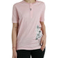 Dolce & Gabbana Pink Floral Print Cotton Short Sleeves T-shirt