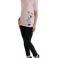 Dolce & Gabbana Pink Floral Print Cotton Short Sleeves T-shirt