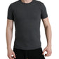 Dolce & Gabbana Dark Gray Cotton Crew Neck T-shirt