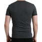 Dolce & Gabbana Dark Gray Cotton Crew Neck T-shirt
