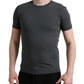 Dolce & Gabbana Dark Gray Cotton Crew Neck T-shirt