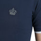 Dolce & Gabbana Blue Crown Patch Cotton Collared Men Polo T-shirt
