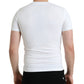 Dolce & Gabbana White Logo Print Cotton Crew Neck T-shirt