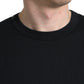 Dolce & Gabbana Black Logo Embossed Crew Neck Short Sleeves T-shirt