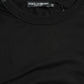 Dolce & Gabbana Black Logo Embossed Crew Neck Short Sleeves T-shirt