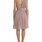 Dolce & Gabbana Lilac One-Shoulder Pleated Designer Dress