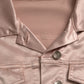 Dolce & Gabbana Pink Cotton Stretch Collared Cropped Jacket