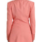 Dolce & Gabbana Pink Polyester Single Breasted Blazer Jacket