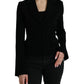 Dolce & Gabbana Black Viscose Single Breasted Blazer Jacket