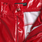 Dolce & Gabbana Shiny Red High Waist Skinny Pants