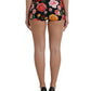 Dolce & Gabbana Multicolor Silk High Waist Hot Pants