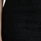 Dolce & Gabbana Black Wool High Waist Pencil Cut Midi Skirt