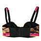 Dolce & Gabbana Multicolor Floral Sleeveless Bustier Crop Top