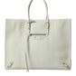 Balenciaga Chic Python Leather Tote in White & Yellow